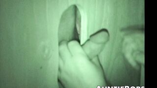 Gay amateur orally pleasuring cock at the glory hole