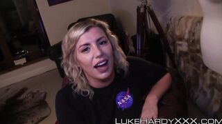 Long ass stepsis rammed and spunked on her adorable face point of view