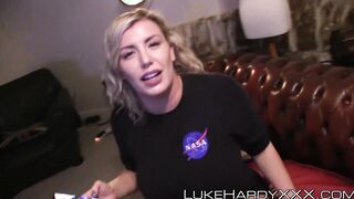 Long ass stepsis rammed and spunked on her adorable face point of view