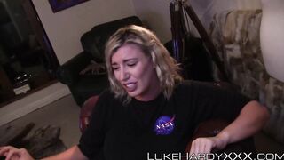 Long ass stepsis rammed and spunked on her adorable face point of view