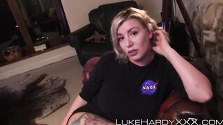 Long ass stepsis rammed and spunked on her adorable face point of view