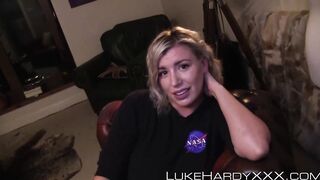 Long ass stepsis rammed and spunked on her adorable face point of view