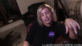Long ass stepsis rammed and spunked on her adorable face point of view