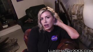 Long ass stepsis rammed and spunked on her adorable face point of view