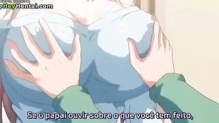 Amazing busty college teens having sex