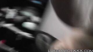 Tattooed UK hoe and her friend slammed rough by 2 long dicks
