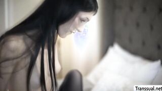 Emo stepdaughter gets her pussy fucked by TS Stepmother