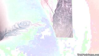 Busty Latina masturbates and squirts on webcam