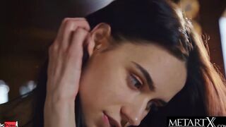 beauty dark haired makes her big natural boobs bounce as she masturbates