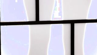 Juicy hot Alaina Kristar liking a leisurely strip tease behind the semi-transparent room divider, offering a lovely silhouette for her