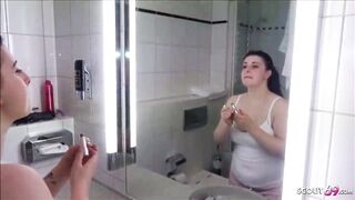 German BBW Step Sister Seduce to Banged! into Restroom by