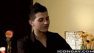 Sexy Ty sucks and licks muscled Davey uncut and big penis