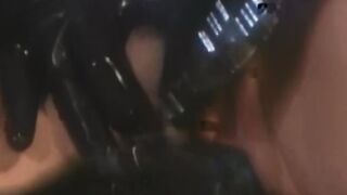 Busty blond lesbian spreads her legs for didlo and fingers