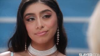 SLAYED Violet & Savannah devour each others sweet pussies two