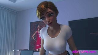 Teen FUTA Stepsister Lose Virginity - 3D SHEMALE SEX