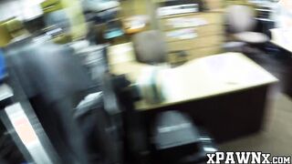 Slutty policewoman fucks with pawnbroker for extra money