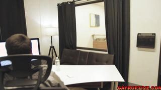 Office fuck for Andrew Miller and Paul Canon