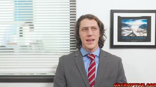 Office fuck for Andrew Miller and Paul Canon