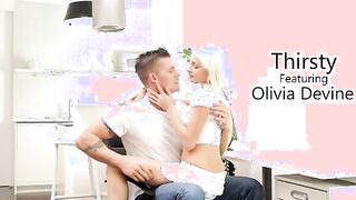 Olivia Devine can't keep her eyes off of Thomas J. Even though he is busy with his phone, he is