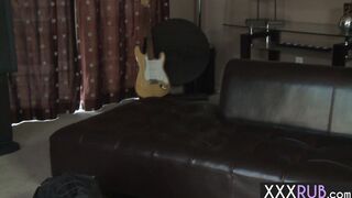 Horny ebony MILF swallowed big dick