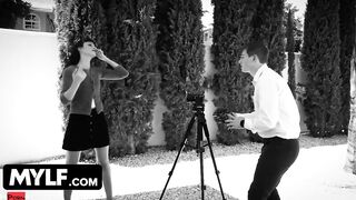 Mylfwood - Stunning Milf Takes Off Her Leopard Print Leotard And Give Her Photographer All He Wants