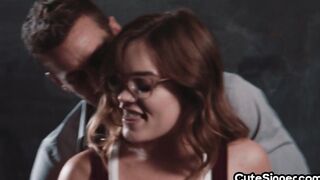 Office wild bae fucked in missionary by big white dick