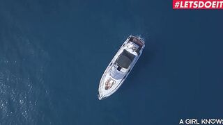 AGIRLKNOWS - Ginebra Bellucci, Marilyn Crystal and Isizzu Super Dyke Three-Way on Yacht
