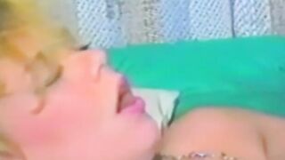 Blonde chick services a hairy dick and waits for cumshot