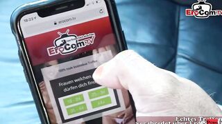 Skinny German blonde Milf pick up online for outside sex