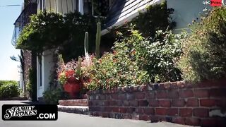 Cute Girl Give Her Older Man Passionate Oral Sex
