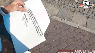 German blonde tattoo fitness skank picked up on street
