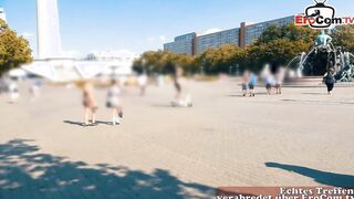 German blonde tattoo fitness skank picked up on street