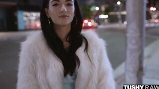 TUSHYRAW Blue-eyed babe gets her tight butt filled up