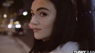TUSHYRAW Blue-eyed babe gets her tight butt filled up