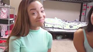 hot ffm college threesome with sister & hot friend!