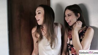 Lesbian teen scissoring with her stepsis