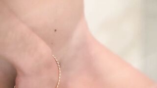 gorgeous brunette forgets house key