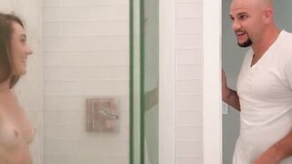 gorgeous brunette forgets house key