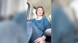 Big-breasted MILF doing her first outdoor erotic action while licking her own pussy j