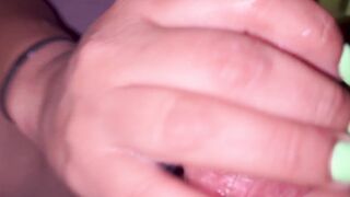 Lavender and green nail tease by Latina with long nails - sexonly.top/ubzegh