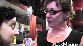 Lesbian MILF gives her stepdaughter orgasm using a vibrator