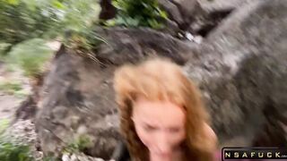 Flaming Foxy Fucked on a Cliffside