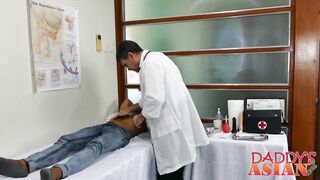 Whorish Asian twink Mikal gets freaky with doctor Daddy Mike