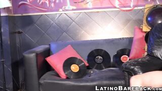Young white twink bends Latino dude over and fucks him hard
