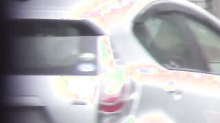 Sexy Japanese chicks peeing one by one in a public bathroom