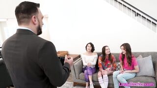 Three besties meeting their new sugar daddy
