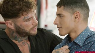 Bastian Karim got facial from photographer Joel Hart