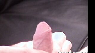 Amateur dude works on his dick until climax time