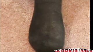 Deviant cock drips cum after passionate masturbation
