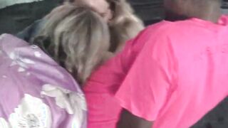 hot amateur milfs licking and sharing a massive black cock